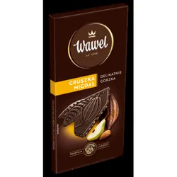 Wawel Czekolada Premium Delikatnie Gorzka Gruszka Migdał 90g