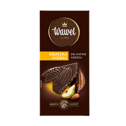 Wawel Czekolada Premium Delikatnie Gorzka Gruszka Migdał 90g