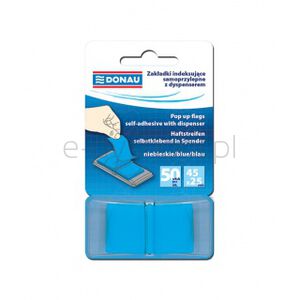 Zakładki indeksujące DONAU, PP, 25x45mm, 1x50 kart., niebieskie