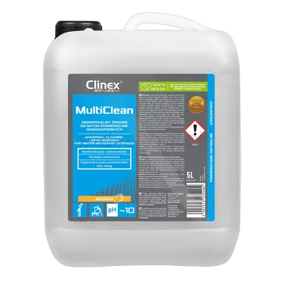 Clinex Uniwersalny środek Multi Clean, do mycia powierzchni wodoodpornych, Mango, 5l