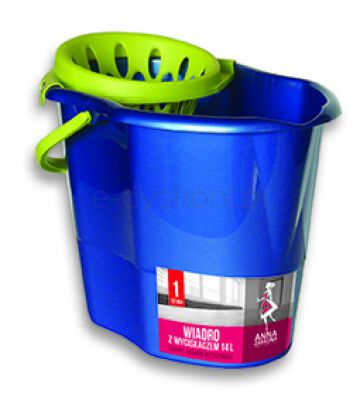 Wiadro Anna Zaradna, Z Wyciskaczem Premium, 14 L, Niebieskie, 1 Szt., Mix
