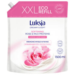 Luksja Kremowe Mydło W Płynie róża, zapas 1500ml