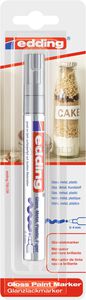 Marker olejowy połyskujący e-750 EDDING, 2-4mm, blister, srebrny