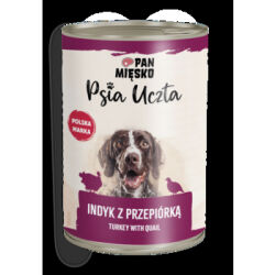 Pan Mięsko Psia Uczta Indyk Z Przepiórką 400 G