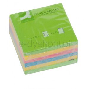 Q-Connect Zestaw bloczków samoprzylepnych 76x76mm, 6x80 kart., mix kolorów