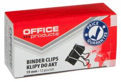 Office Products Klipy Do Dokumentów 19Mm, 12Szt., Czarne