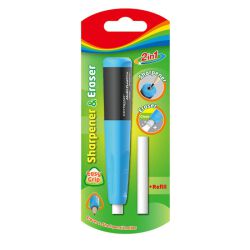 Keyroad Temperówka plastikowa z gumką Keyroad, średnica: 8mm, Wkład, blister