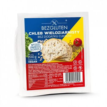 Bezgluten Chleb wieloziarnisty bez dodatku cukrów 200g