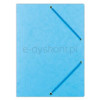 Donau Teczka z gumką preszpan, A4, 390gsm, 3-skrz., jasnoniebieska
