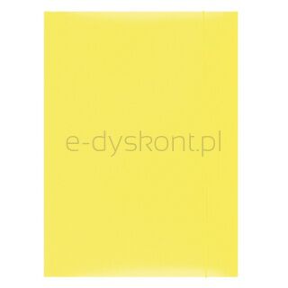 Office Products Teczka z gumką, karton, A4, 300gsm, 3-skrz., żółta [BIURO]