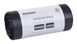 Worki na śmieci DONAU HOME, mocne (LDPE), 120l, 25 szt., czarne