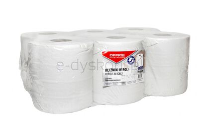Office Products Ręczniki W Roli Makulaturowe Maxi, 2-Warstwowe, 120M, 6Szt., Białe
