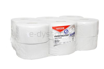 Office Products Papier Toaletowy Makulaturowy Jumbo, 1-Warstwowy, 120M, 12Szt., Biały