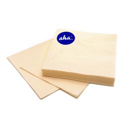 AHA Serwetki 3-warstwowe, składanie 1/4, 33x33cm, 20 szt., szampańskie