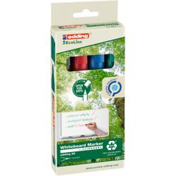 Edding Marker do tablic e-28/4 s ecoline, 4 szt., 1,5-3mm, 4 szt., mix kolorów