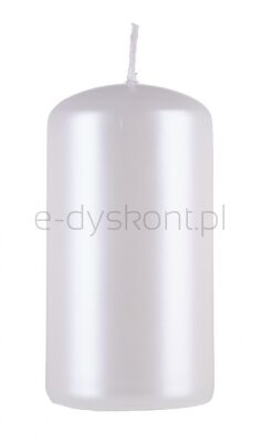 Donau HOME Świeca słupek Standard Lakier, 60x115mm, biały perła