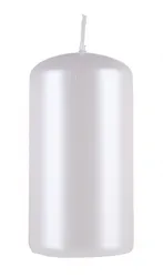 Donau HOME Świeca słupek Standard Lakier, 60x115mm, biały perła