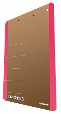 Donau Clipboard  Life, karton, A4, z klipsem, różowy 