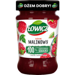 Łowicz Dżem malinowy o obniżonej zawartości cukrów 280 g