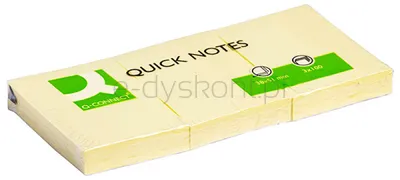 Q-Connect Bloczek Samoprzylepny 38X51Mm, 3X100 Kart., Jasnożółty