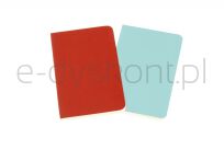 Zestaw 2 zeszytów Moleskine Volant, XS, 6,5x10,5cm, gładki, 56 stron, coral orange/aquamarine - 2