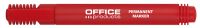 Office Products Marker permanentny okrągły, 1-3mm (linia), czerwony [BIURO]