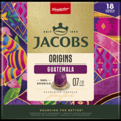 Jacobs Kapsułki Origins Guatemala, intensywność 7 - 18 sztuk, 100% Arabica, do ekspresów Nespresso Original*