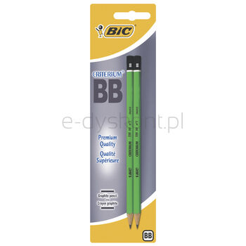 Bic ołówek Criterium drewniany grafitowy BB bez gumki blister 2 szt.