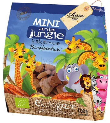 Ciastka Kakaowe Mini Jungle Bio 100G