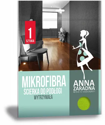 Anna Zaradna Mikrofibra ściereczka do podłogi 1 szt., zielony