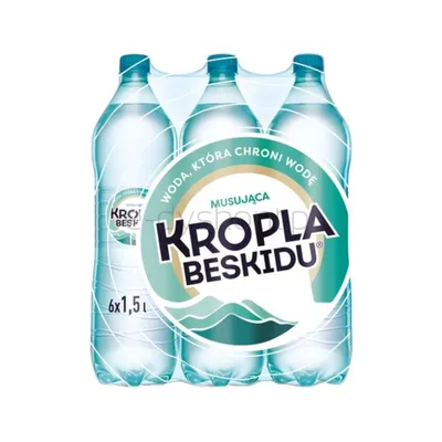 Kropla Beskidu musująca 1.5 l pet (w tym +0,50 zł/szt. zwrotnej kaucji)