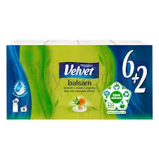 Velvet Chusteczki Higieniczne Balsam Ekstrakt Szt. 6+2