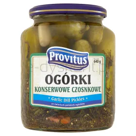 Provitus Ogóki Konserwowe Z Czosnkiem  640G