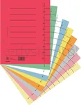 Donau Przekładka karton A4, 235x300mm, 1-10, 1 karta, czerwona  - 3