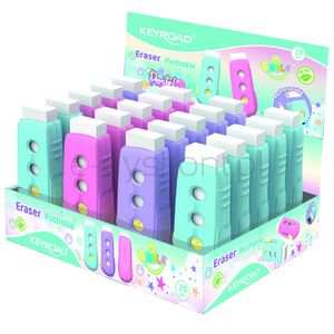 Keyroad Gumka do ścierania, pastel, suwak, pudełko, mix kolorów