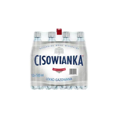 Naturalna woda mineralna Cisowianka lekko gazowana PET 500 ML kaucja (w tym +0,50 zł/szt. zwrotnej kaucji)