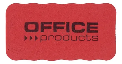 Office Products Gąbka Magnetyczna Do Tablic Suchościeralnych, 110X57X20Mm, Z Zawieszką, Czerwona