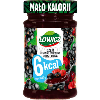 Łowicz dżem z czarnych i czerwonych porzeczek 6 kcal 200 g