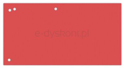 Office Products Przekładki Karton, 1/3 A4, 240X105Mm, 100Szt., Czerwone 