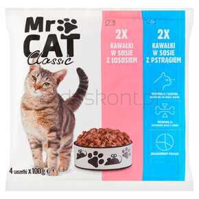 Karma Kot Mr Cat Łosoś Pstrąg Mix 4*100G Mw Dobry Wybór Sasz