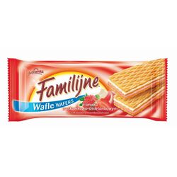 Familijne Wafle Truskawkowo-Śmietankowe 180 G