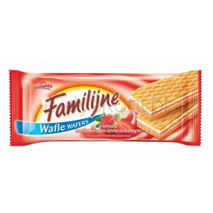Familijne Wafle Truskawkowo-Śmietankowe 180 G