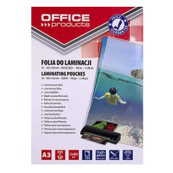 Office Products Folia do laminowania A3, 2x80mikr., błyszcząca, 100szt., transparentna