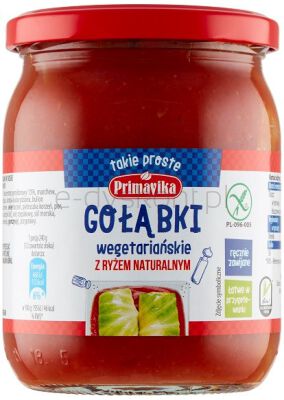 Gołąbki wegetariańskie z ryżem naturalnym BEZGL 480 g