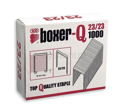Zszywki ICO Boxer, 23/23, galwanizowane, 1000szt.