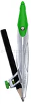 Cyrkiel metalowy KEYROAD, w etui, z ołówkiem, pakowany w display, mix kolorów - 6