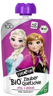 Przecier Jabłko- Truskawka Bio 100 G Kraina Lodu- Elza I Anna