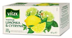 Vitax Herbata Inspirations Limonka Z Cytryną, 20 Torebek