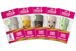 Anna  Zaradna Kubki Papierowe 200 Ml, 6 Szt., Mix Kolorów