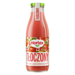 Hortex sok tłoczony z jabłek i czerwonych porzeczek, naturalnie mętny, nie z koncentratu butelka szklana 750ml